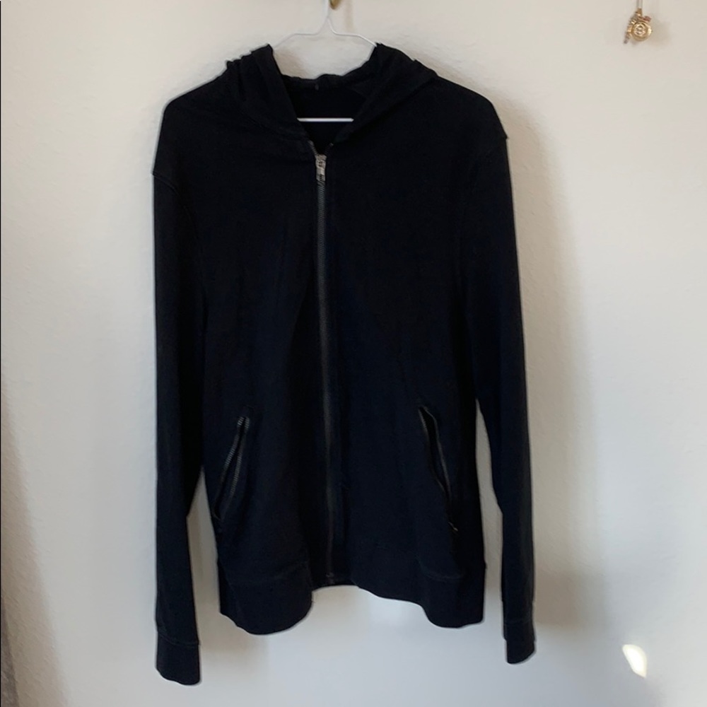 Men’s black lululemon zip hoodie size:M